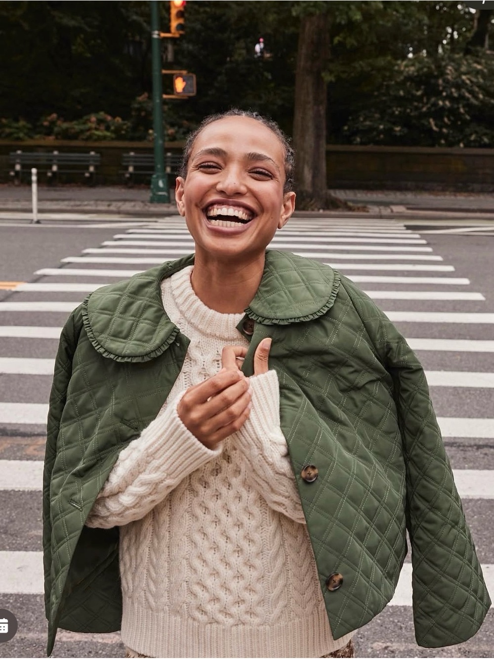 Hill House Quilted Blake Jacket in Leaf Green w Peter Pan Collar NWT